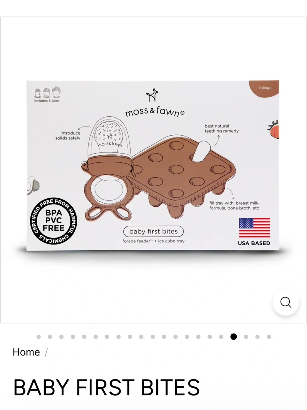 Terracotta Baby Forage Feeder & Ice Cube Tray Set